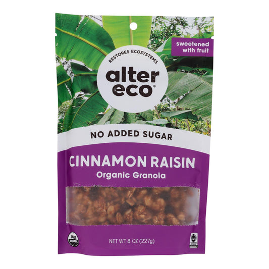 Alter Eco - Granola Canela Pasas - Caja de 6-8 Oz