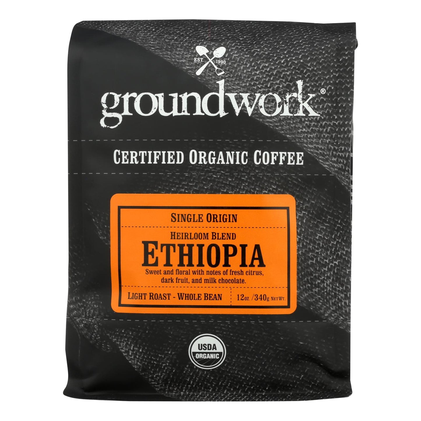 Groundwork - Café Orgánico Etíope Hrlm - Caja De 6-12 Oz