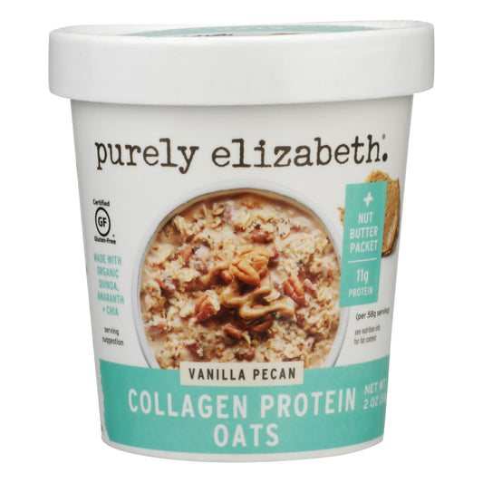 Purely Elizabeth - Taza de avena Protn Vanilla Pecan - Caja de 12 - 2 oz