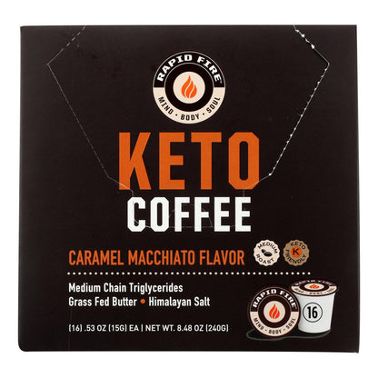 Rapid Fire - Café Keto Pod Caramel Macc - 1 cada uno - 16 quilates