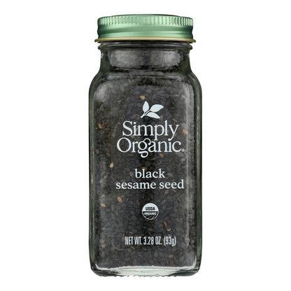 Simply Organic Spice - Orgánico - Semilla de sésamo - Negro - Caja de 6 - 3.28 Oz