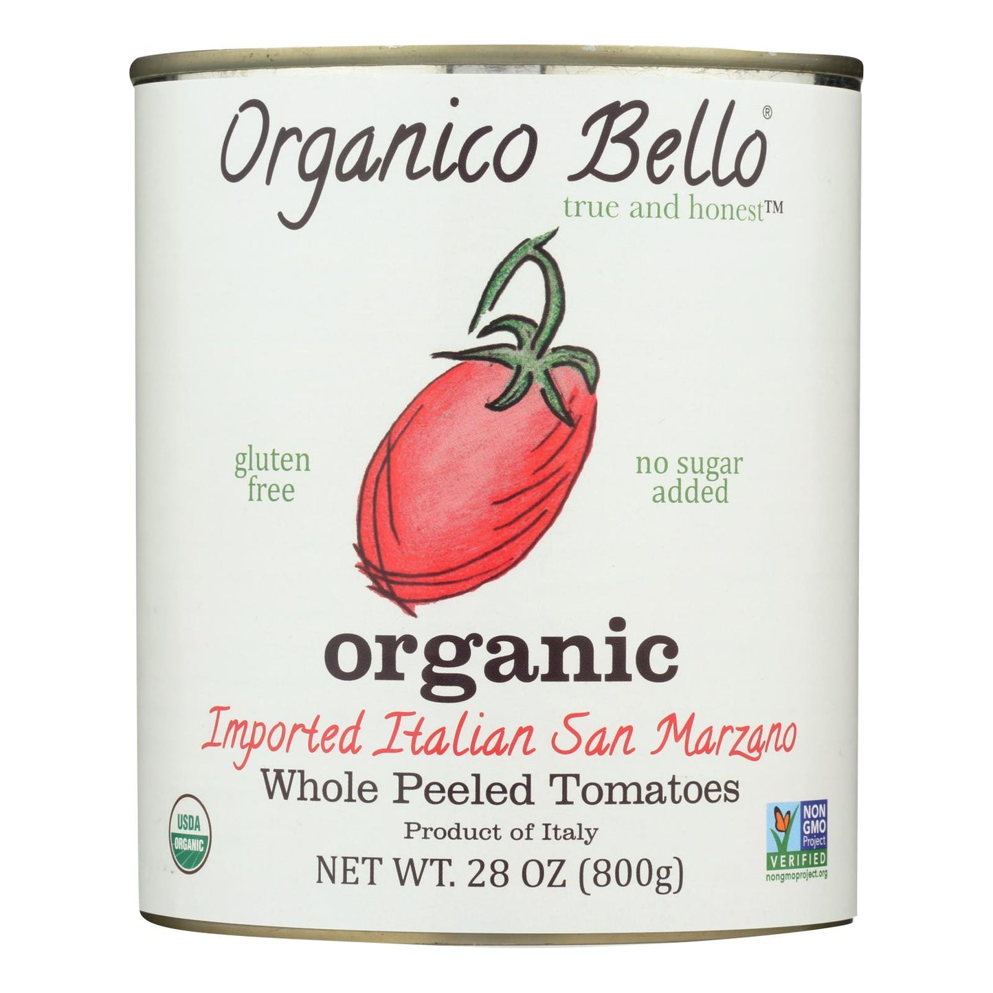 Tomates Organico Bello - Orgánicos - Enteros - Caja de 12 - 28 Oz