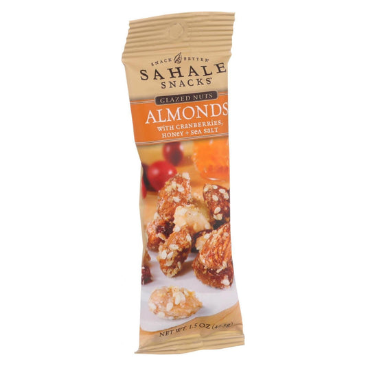 Sahale Snacks Nueces Glaseadas - Almendras Con Arándanos Miel Y Sal Marina - 1.5 Oz - Caja De 9