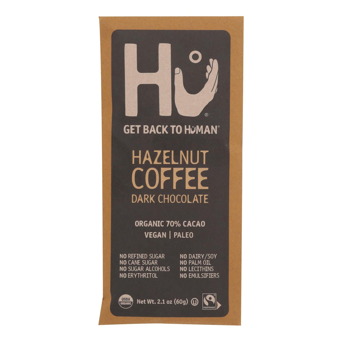 Hu - Café con chocolate oscuro Br y avellanas - Caja de 12-2.1 oz