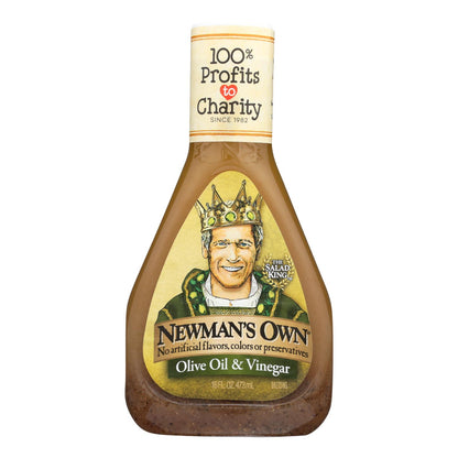 Newman's Own Red Wine Dressing - Vinegar And Olive Oil - Case Of 6 - 16 Fl Oz.