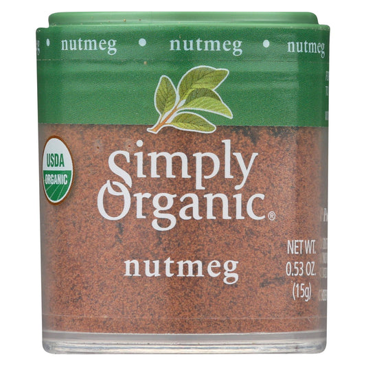 Nuez moscada Simply Organic - Orgánica - Molida - .53 Oz - Caja de 6