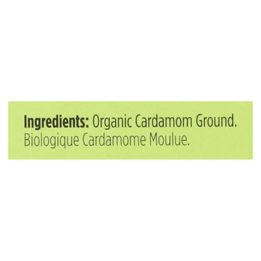 Spicely Organics - Cardamomo orgánico - Molido - Caja de 6 - 0.4 oz.