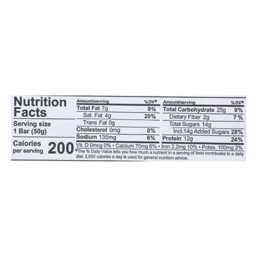 Nugo Nutrition Bar - Dark - Chocolate Chocolate Chip - 50 G - Case Of 12