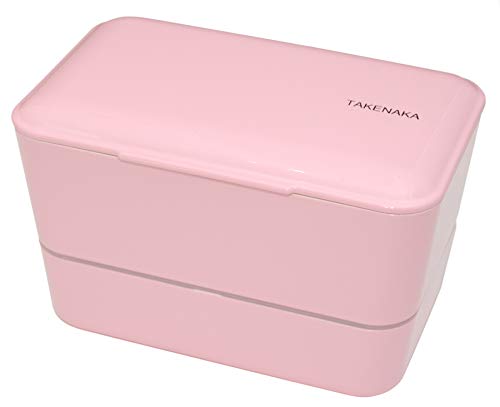 TAKENAKA Bento Bite Dual from, Eco-Friendly and Sustainable Japanese Style Bento Lunch Box (Candy Pink)