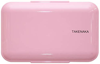 TAKENAKA Bento Bite Dual from, Eco-Friendly and Sustainable Japanese Style Bento Lunch Box (Candy Pink)