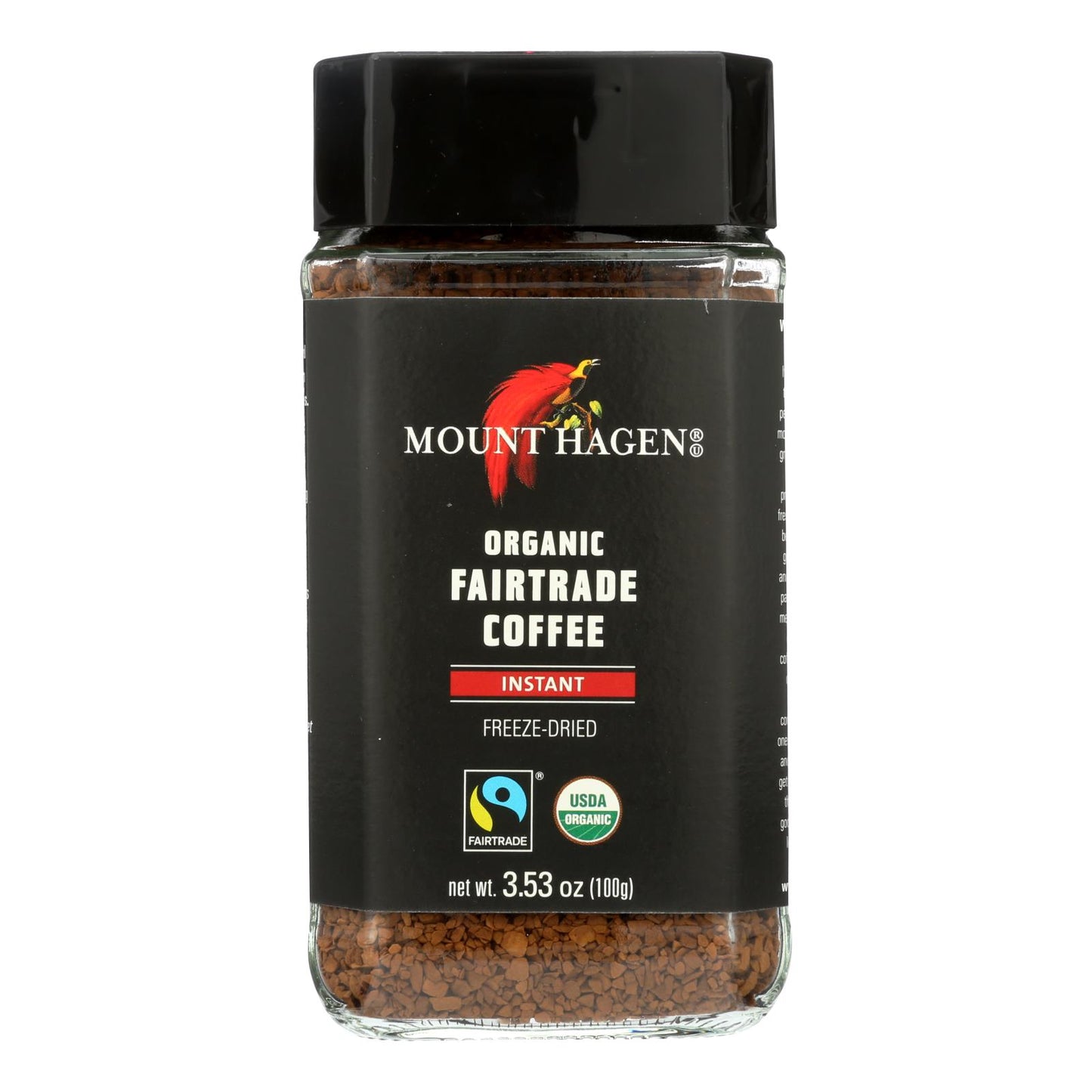 Café de comercio justo orgánico instantáneo Mount Hagen - Caja de 6 - 3.53 oz