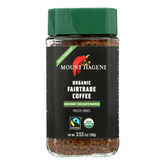 Café descafeinado instantáneo orgánico de comercio justo Mount Hagen - Caja de 6 - 3.53 oz