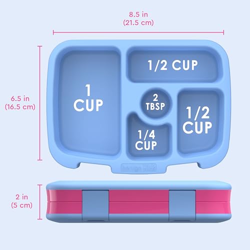 Bentgo Kids Prints Leak-Proof, 5-Compartment Bento-Style Kids Lunch Box - Ideal Portion Sizes for Ages 3-7, Durable, Drop-Proof, Dishwasher Safe, & Made with BPA-Free Materials (Puppy Love)