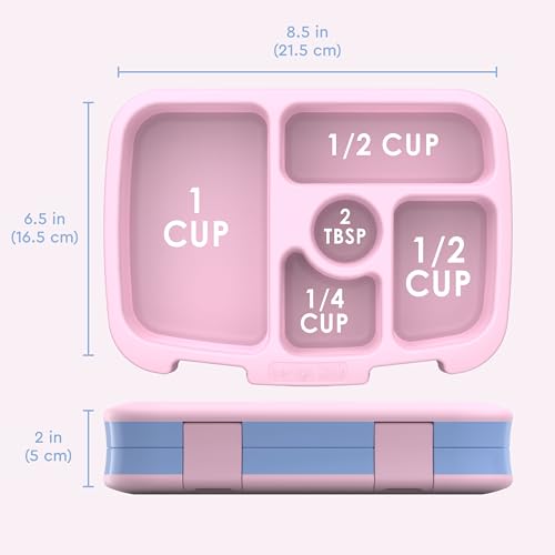 Bentgo Kids Prints Leak-Proof, 5-Compartment Bento-Style Kids Lunch Box - Ideal Portion Sizes for Ages 3-7, Durable, Drop-Proof, Dishwasher Safe, & Made with BPA-Free Materials (Puppy Love)