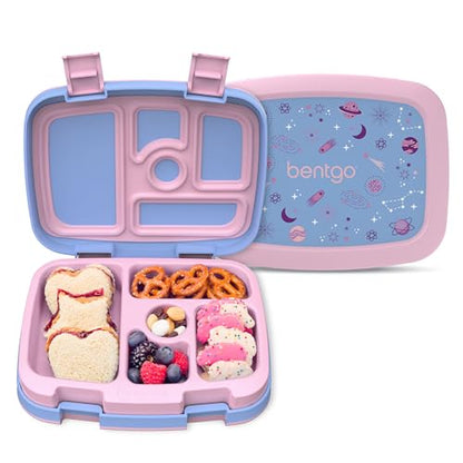 Bentgo Kids Prints Leak-Proof, 5-Compartment Bento-Style Kids Lunch Box - Ideal Portion Sizes for Ages 3-7, Durable, Drop-Proof, Dishwasher Safe, & Made with BPA-Free Materials (Puppy Love)