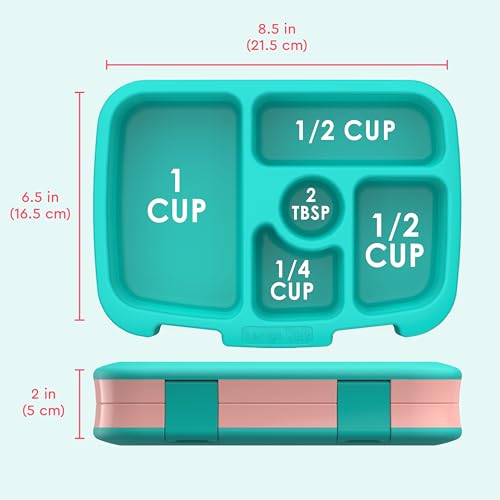 Bentgo Kids Prints Leak-Proof, 5-Compartment Bento-Style Kids Lunch Box - Ideal Portion Sizes for Ages 3-7, Durable, Drop-Proof, Dishwasher Safe, & Made with BPA-Free Materials (Puppy Love)