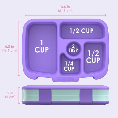 Bentgo Kids Prints Leak-Proof, 5-Compartment Bento-Style Kids Lunch Box - Ideal Portion Sizes for Ages 3-7, Durable, Drop-Proof, Dishwasher Safe, & Made with BPA-Free Materials (Puppy Love)