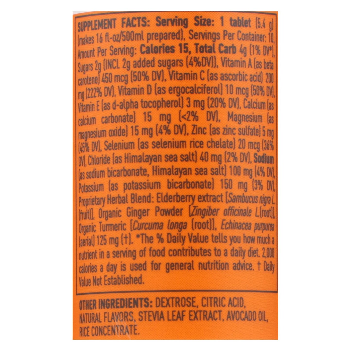 Nuun Hydration - Drink Tab Immun Orange Ctrs - Case Of 8 - 10 Tab