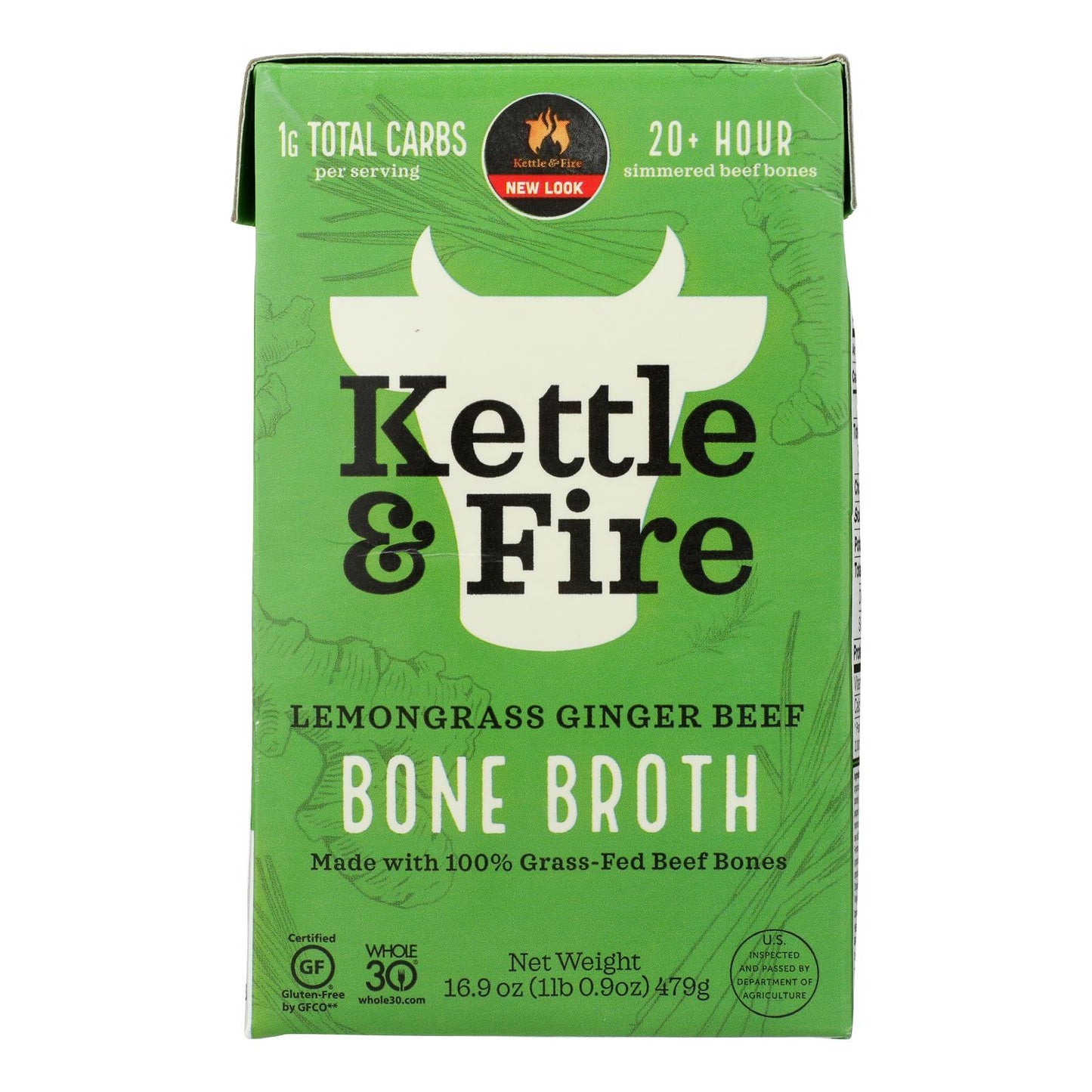 Kettle And Fire - Pho de carne de res con caldo de huesos - Caja de 6 - 16.9 Fz