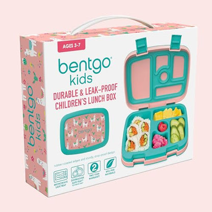 Bentgo Kids Prints Leak-Proof, 5-Compartment Bento-Style Kids Lunch Box - Ideal Portion Sizes for Ages 3-7, Durable, Drop-Proof, Dishwasher Safe, & Made with BPA-Free Materials (Puppy Love)