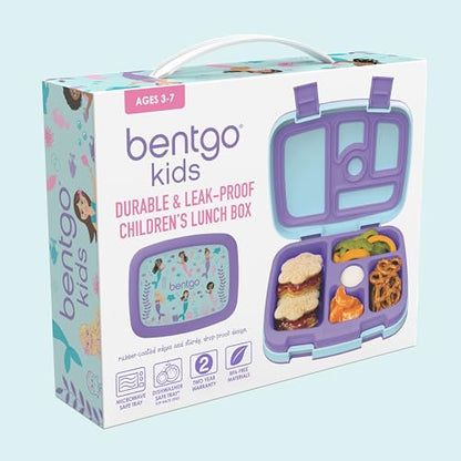 Bentgo Kids Prints Leak-Proof, 5-Compartment Bento-Style Kids Lunch Box - Ideal Portion Sizes for Ages 3-7, Durable, Drop-Proof, Dishwasher Safe, & Made with BPA-Free Materials (Puppy Love)