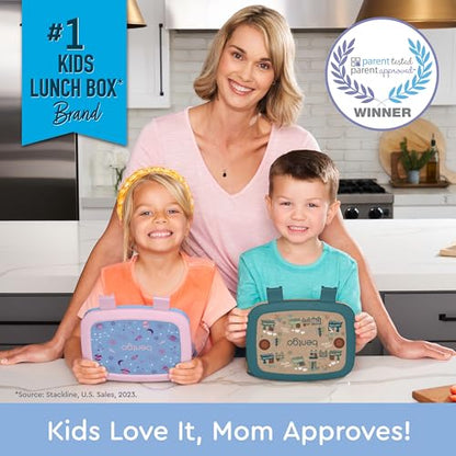 Bentgo Kids Prints Leak-Proof, 5-Compartment Bento-Style Kids Lunch Box - Ideal Portion Sizes for Ages 3-7, Durable, Drop-Proof, Dishwasher Safe, & Made with BPA-Free Materials (Puppy Love)