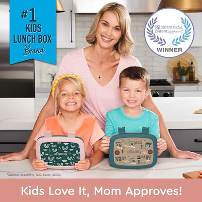 Bentgo Kids Prints Leak-Proof, 5-Compartment Bento-Style Kids Lunch Box - Ideal Portion Sizes for Ages 3-7, Durable, Drop-Proof, Dishwasher Safe, & Made with BPA-Free Materials (Puppy Love)