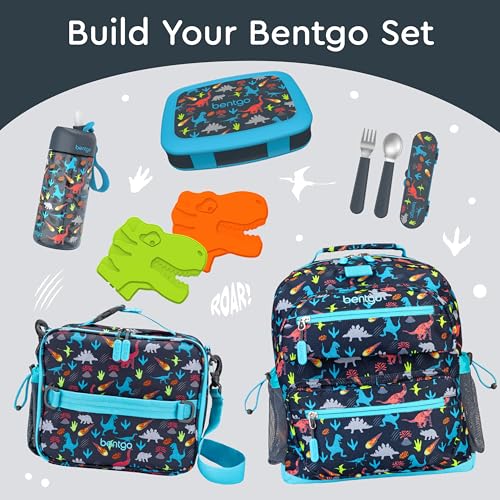 Bentgo Kids Prints Leak-Proof, 5-Compartment Bento-Style Kids Lunch Box - Ideal Portion Sizes for Ages 3-7, Durable, Drop-Proof, Dishwasher Safe, & Made with BPA-Free Materials (Puppy Love)