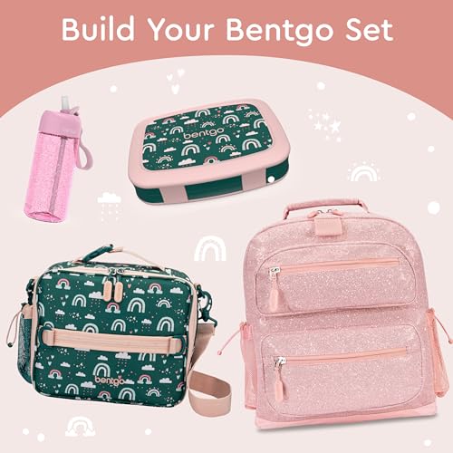 Bentgo Kids Prints Leak-Proof, 5-Compartment Bento-Style Kids Lunch Box - Ideal Portion Sizes for Ages 3-7, Durable, Drop-Proof, Dishwasher Safe, & Made with BPA-Free Materials (Puppy Love)