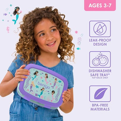 Bentgo Kids Prints Leak-Proof, 5-Compartment Bento-Style Kids Lunch Box - Ideal Portion Sizes for Ages 3-7, Durable, Drop-Proof, Dishwasher Safe, & Made with BPA-Free Materials (Puppy Love)