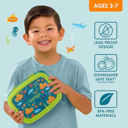 Bentgo Kids Prints Leak-Proof, 5-Compartment Bento-Style Kids Lunch Box - Ideal Portion Sizes for Ages 3-7, Durable, Drop-Proof, Dishwasher Safe, & Made with BPA-Free Materials (Puppy Love)