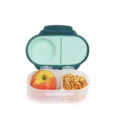 b.box Snack Box for Kids & Toddlers: 2 Compartment Snack Containers, Mini Bento Box, Lunch Box. Leak Proof, BPA free, Dishwasher safe. School Supplies. Ages 4 months+ (Lemon Sherbet, 12oz capacity)