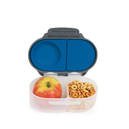 b.box Snack Box for Kids & Toddlers: 2 Compartment Snack Containers, Mini Bento Box, Lunch Box. Leak Proof, BPA free, Dishwasher safe. School Supplies. Ages 4 months+ (Lemon Sherbet, 12oz capacity)