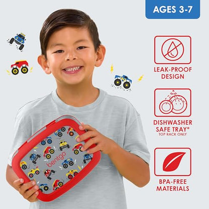 Bentgo Kids Prints Leak-Proof, 5-Compartment Bento-Style Kids Lunch Box - Ideal Portion Sizes for Ages 3-7, Durable, Drop-Proof, Dishwasher Safe, & Made with BPA-Free Materials (Puppy Love)