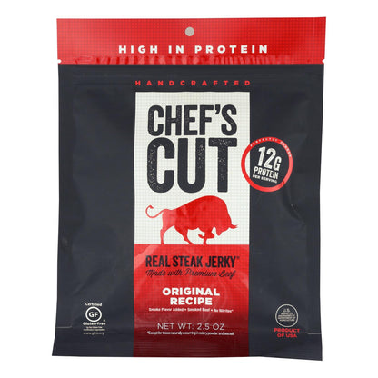 Chef's Cut Real Steak Jerky - Receta original - Caja de 8 - 2.5 oz.