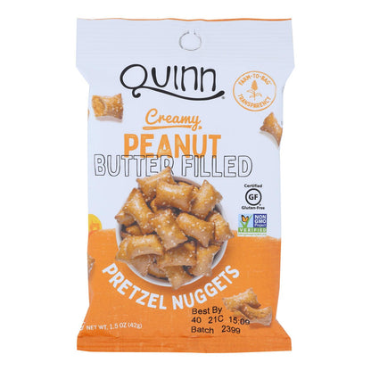 Quinn Popcorn - Pretz Nug Peanut Butter Filled - Case Of 8-1.5 Oz