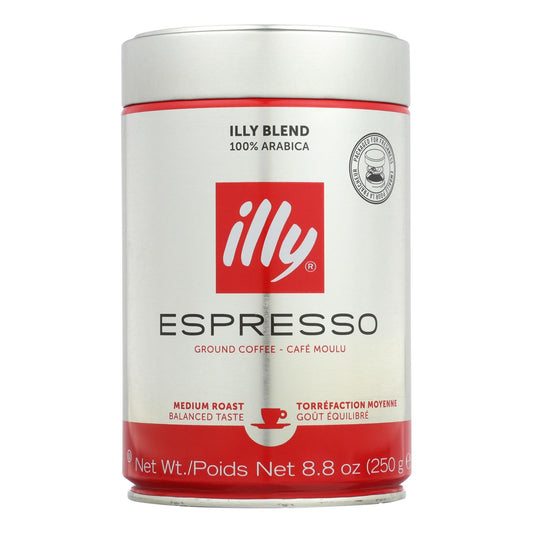 Café Illy Caffe - Espresso - Molido - Tostado Medio - 8.8 Oz - Caja de 6