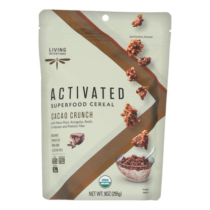 Cereal Living Intentions - Orgánico - Superalimento - Cacao Crujiente - 9 Oz - Caja de 6