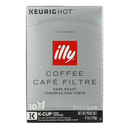 Café Illy Caffe - Kcups Black Dark Roasted - Caja de 6 - 10 unidades