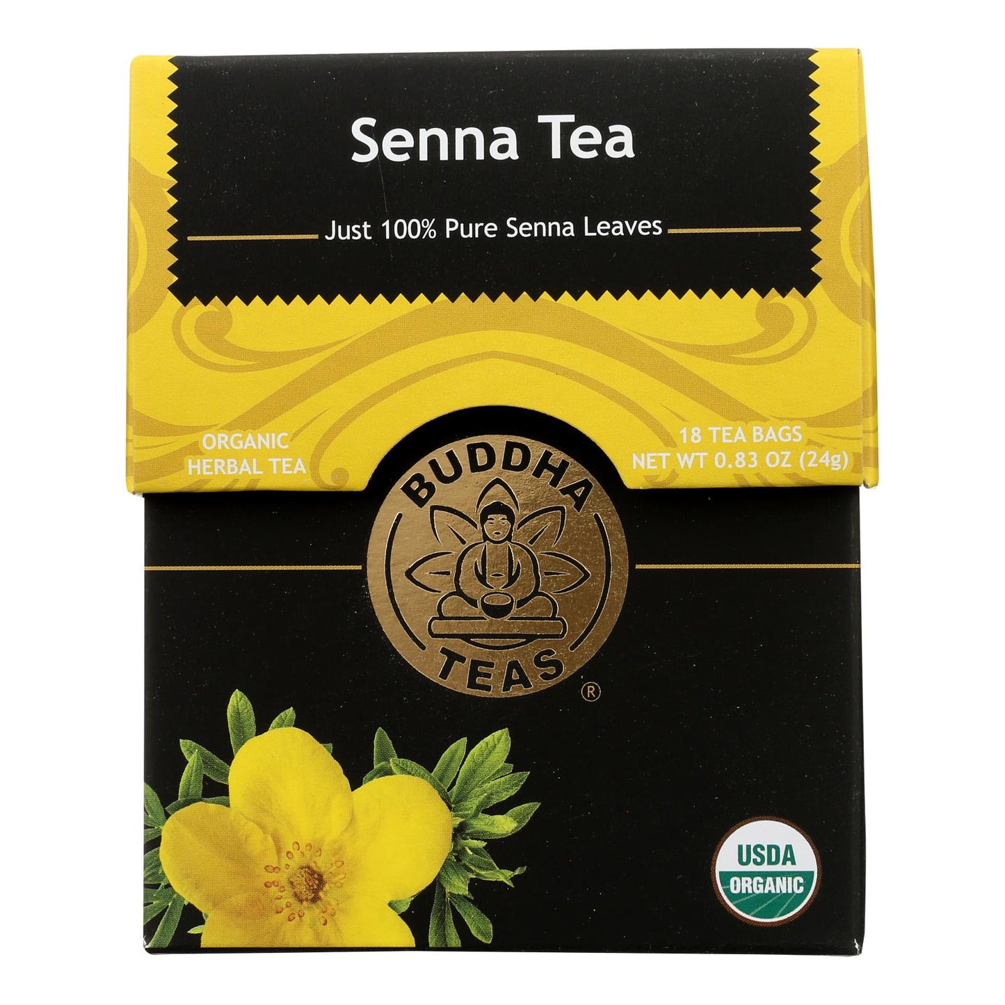 Buddha Teas - Organic Tea - Senna - Case Of 6 - 18 Count