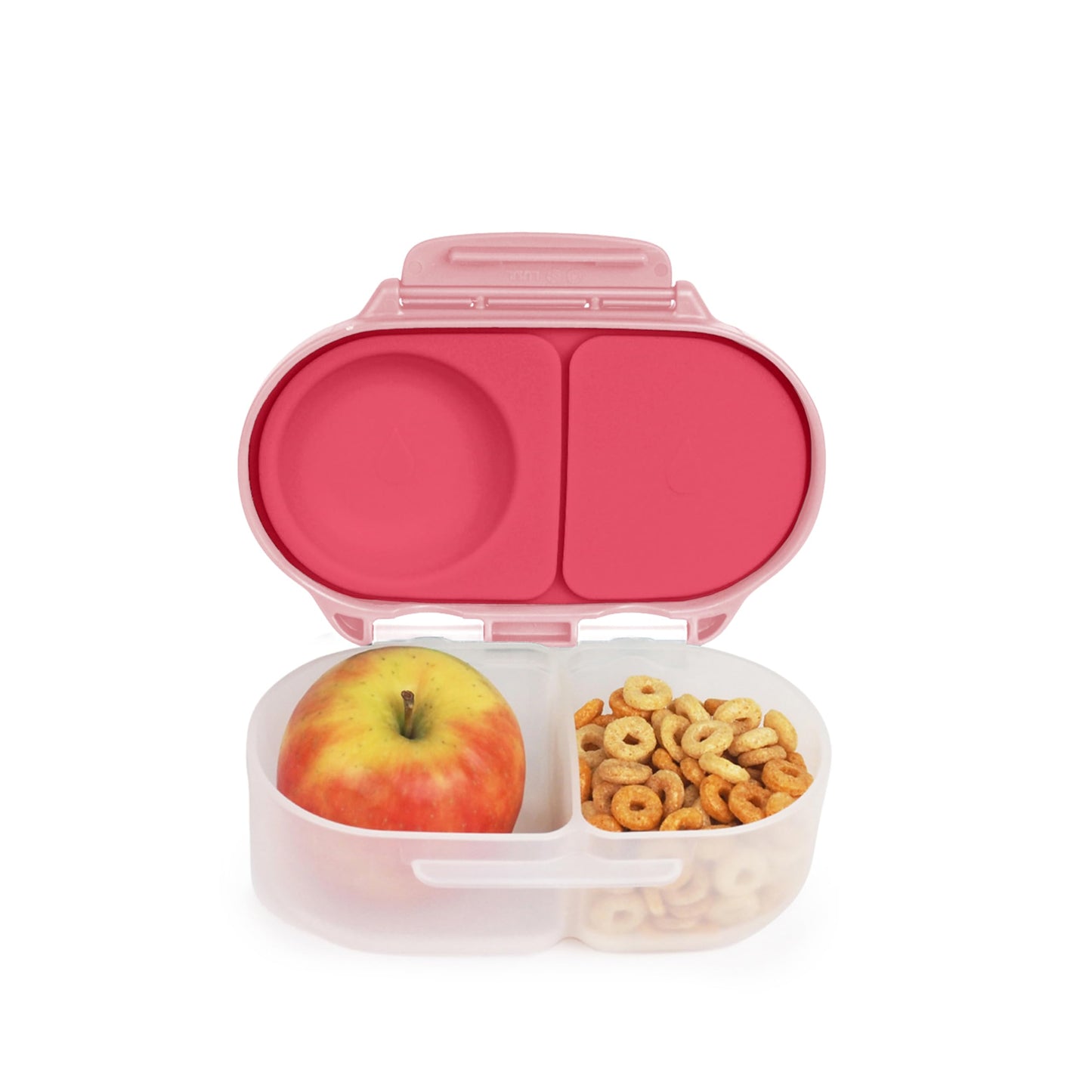 b.box Snack Box for Kids & Toddlers: 2 Compartment Snack Containers, Mini Bento Box, Lunch Box. Leak Proof, BPA free, Dishwasher safe. School Supplies. Ages 4 months+ (Lemon Sherbet, 12oz capacity)