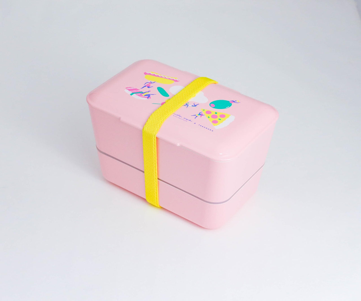 TAKENAKA BENTO BOX x Carolyn Suzuki Limited Edition, Bento Bite Dual comes with Fork and Removable Divider, Made in Japan (FOODIE FEMMES)