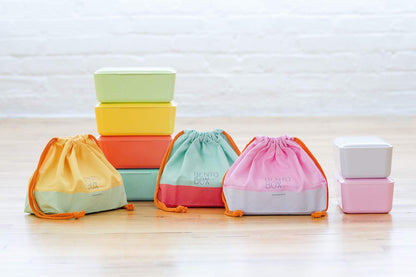 TAKENAKA Bento Box Bag from, Perfect for Lunch Time (Pink x Gray)