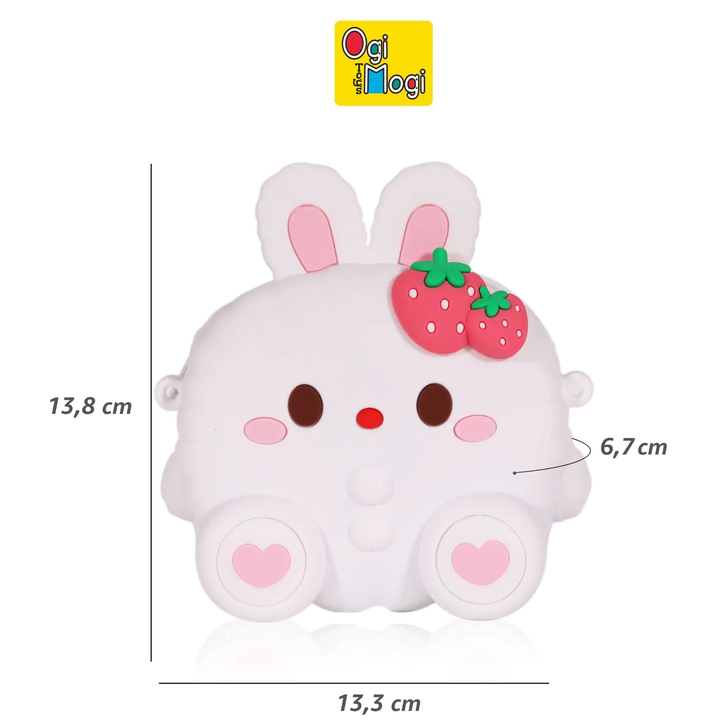 Ogi Mogi Toys Silicone White Bunny Shoulder Bag