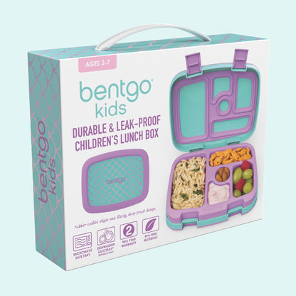 Bentgo Kids Prints Leak-Proof, 5-Compartment Bento-Style Kids Lunch Box - Ideal Portion Sizes for Ages 3-7, Durable, Drop-Proof, Dishwasher Safe, & Made with BPA-Free Materials (Puppy Love)