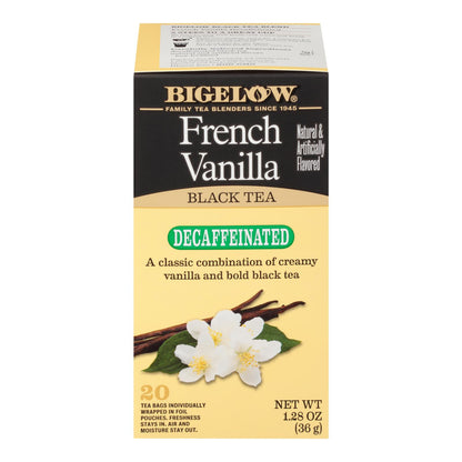 Bigelow Tea Tea - Descafeinado - Vainilla Francesa - Caja De 6 - 20 Bolsas