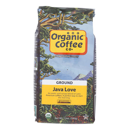 Café molido de Organic Coffee Company - Java Love - Caja de 6 - 12 oz.