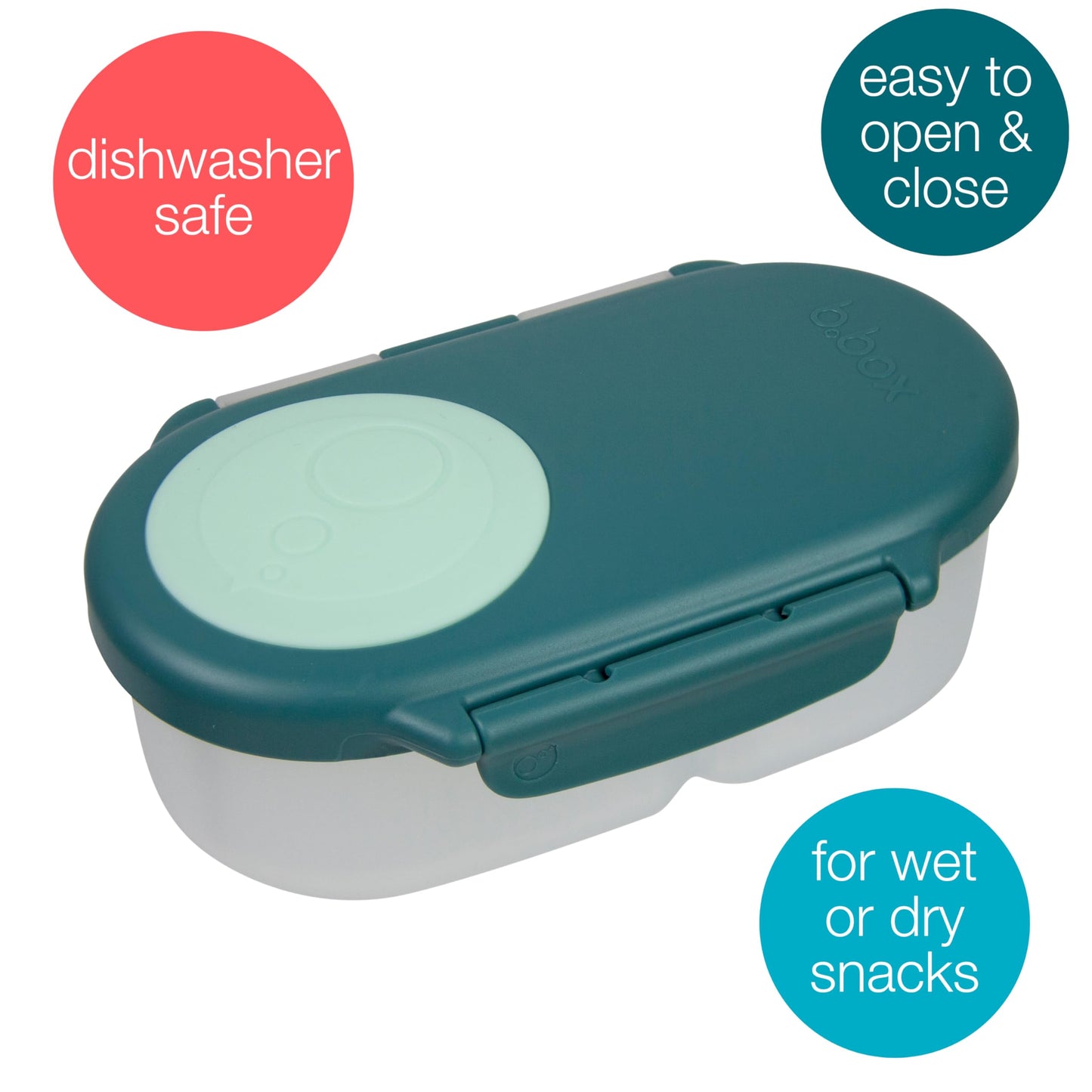 b.box Snack Box for Kids & Toddlers: 2 Compartment Snack Containers, Mini Bento Box, Lunch Box. Leak Proof, BPA free, Dishwasher safe. School Supplies. Ages 4 months+ (Lemon Sherbet, 12oz capacity)