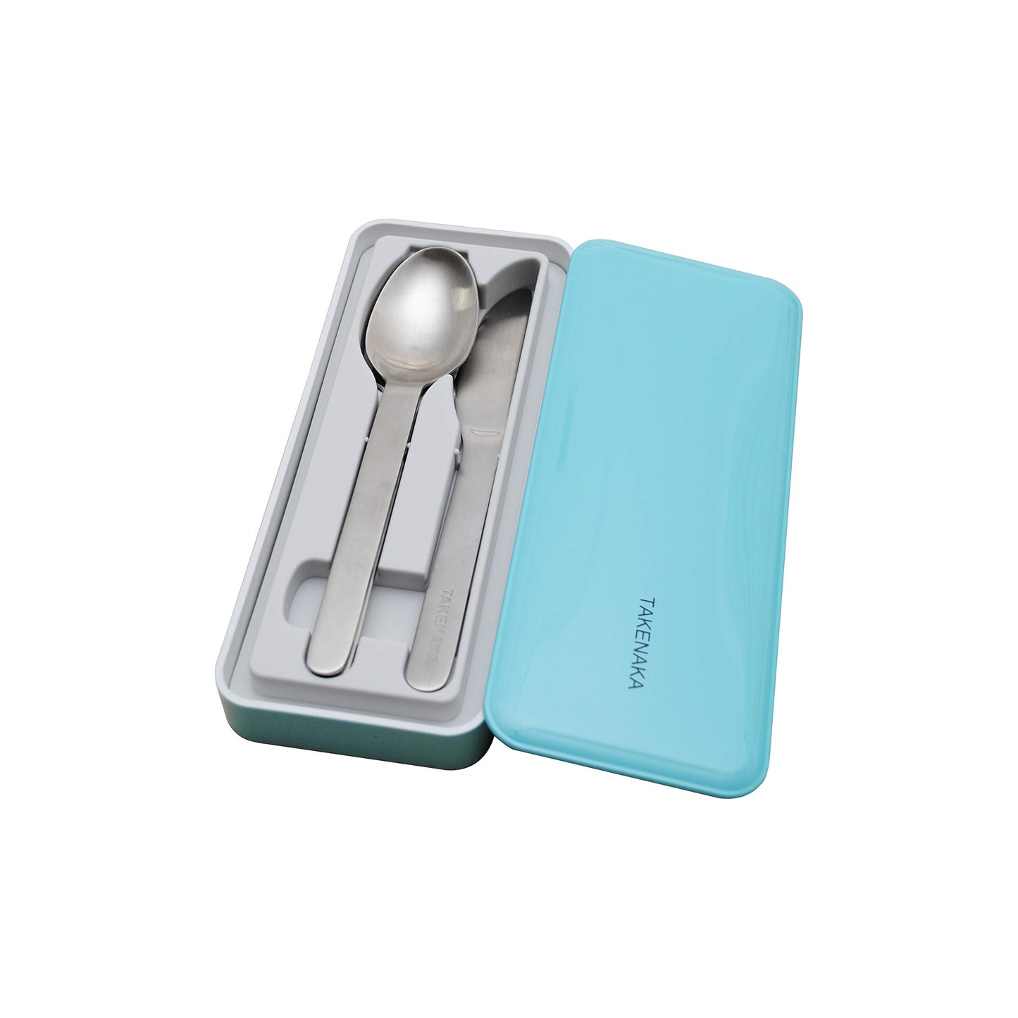 TAKENAKA CUTLERY CASE A set of Fork, Knife, and Spoon, Eco-Friendly Lunch Accessory, Made in Japan, Bento Box (Lemon Zest)