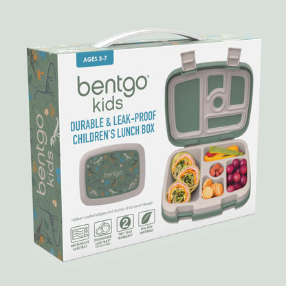 Bentgo Kids Prints Leak-Proof, 5-Compartment Bento-Style Kids Lunch Box - Ideal Portion Sizes for Ages 3-7, Durable, Drop-Proof, Dishwasher Safe, & Made with BPA-Free Materials (Puppy Love)